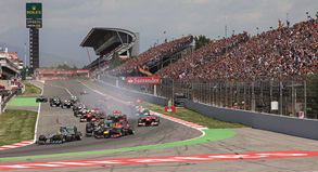 Tribüne am Circuit de Catalunya in Barcelona an der Costa Brava